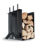 Support en bois noir d'origine 60 x 43 x 38 cm
