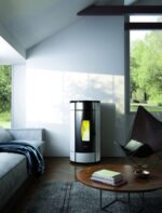 Poêle à pellets Globe 11 kW blanc scellé